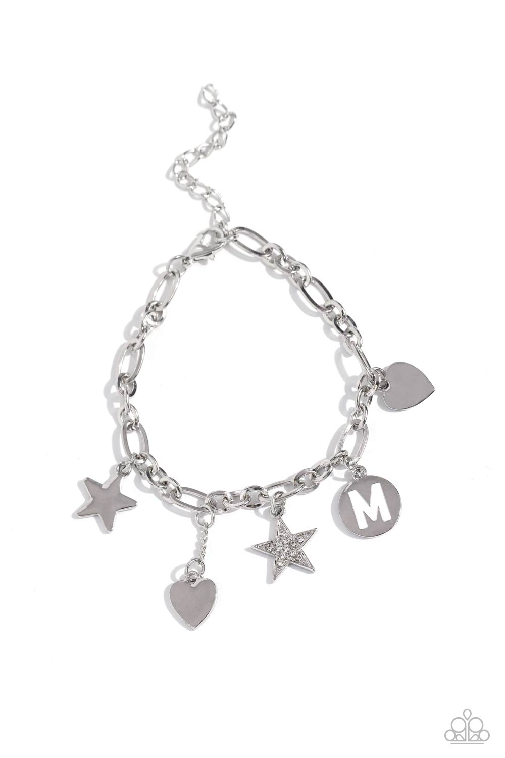 Legacy Letters Paparazzi Accessories Bracelet - White - M