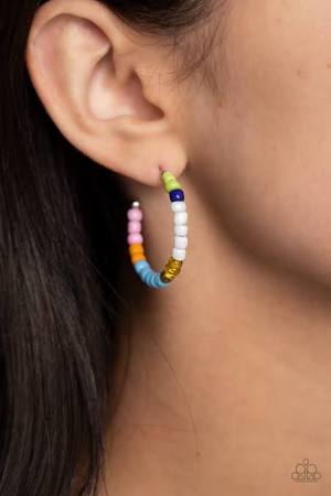 Multicolored Mambo Paparazzi Accessories Hoop Earrings Multi