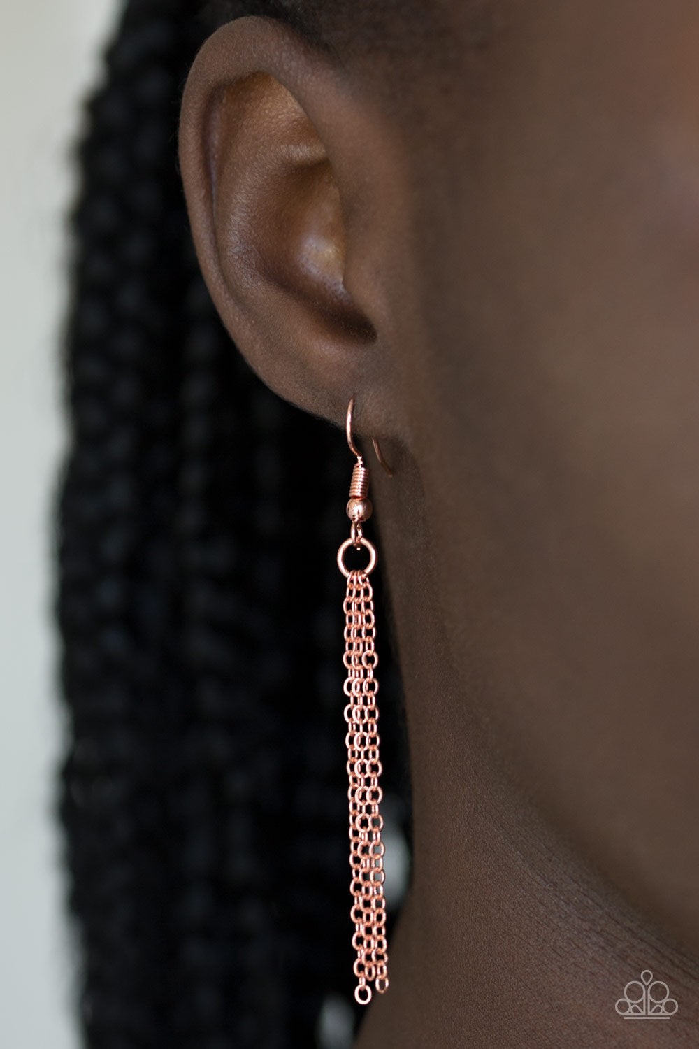 Shimmering Seashores Paparazzi Accessories Necklace with Earrings Copper