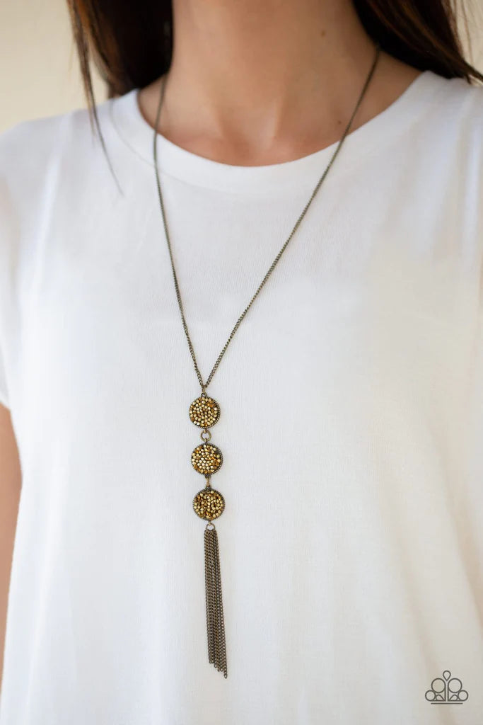 Triple Shimmer Necklace with Earrings
