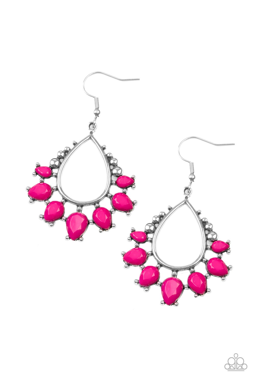 Flamboyant Ferocity Paparazzi Accessories Earrings - Pink