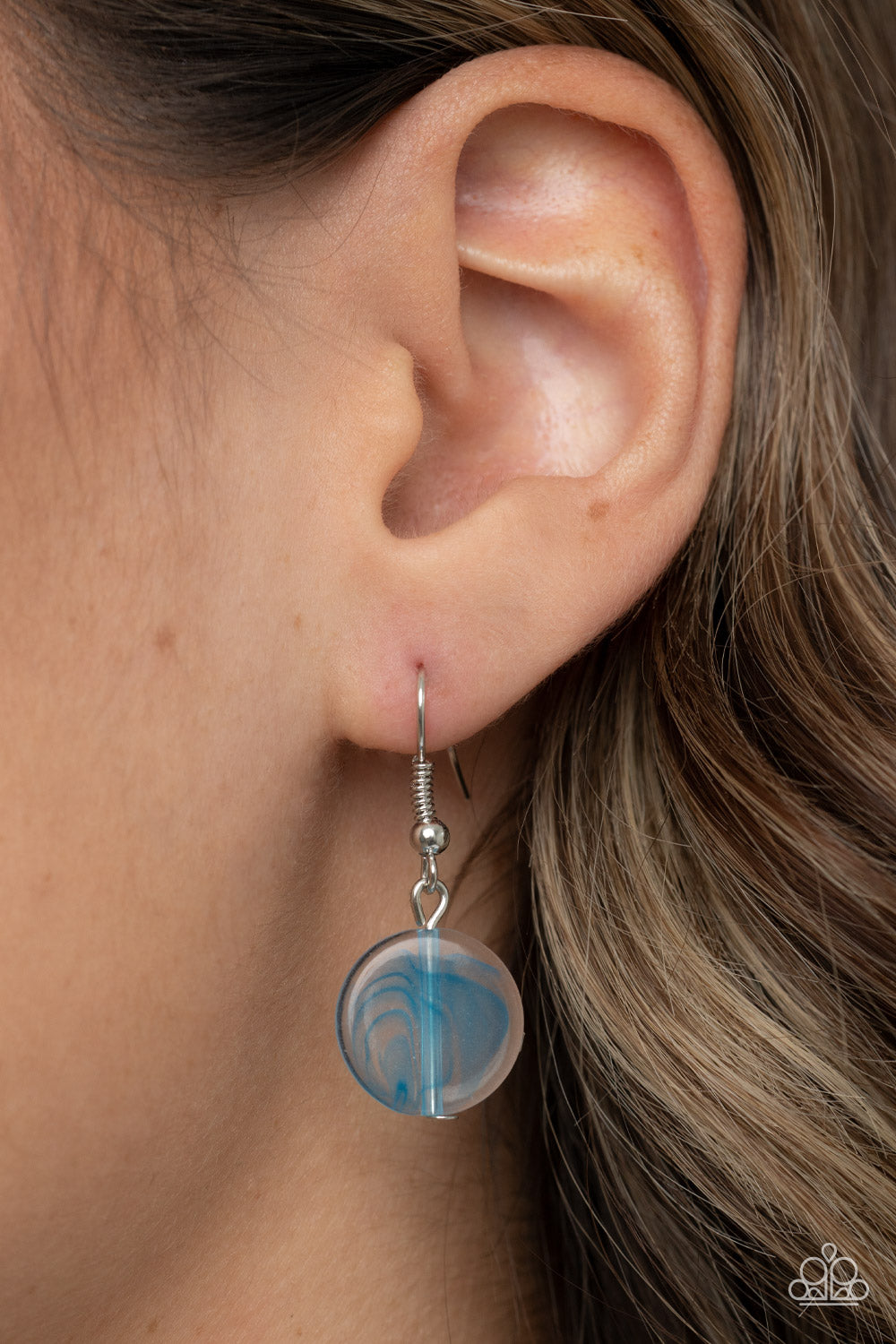 Belle of the Beach Paparazzi Accessories Necklace with Earrings Blue