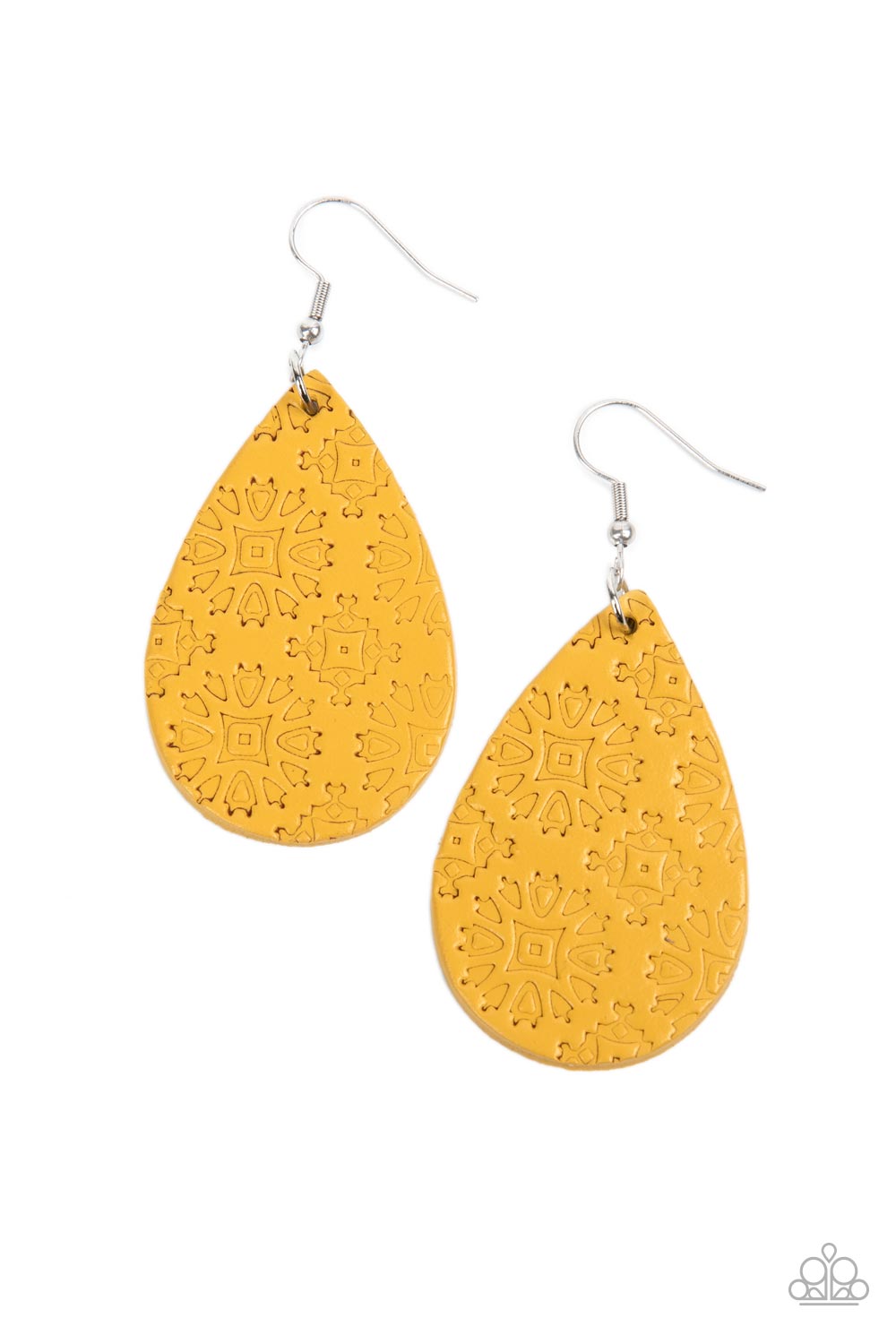 Stylishly Subtropical Paparazzi Accessories Earrings Yellow