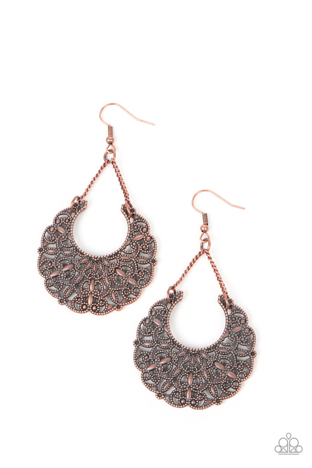 Country Cornucopia Paparazzi Accessories Earrings Copper