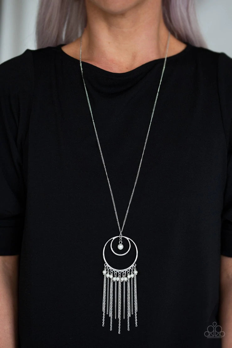 Out of Bounds Shimmer Paparazzi Accessories Necklace with Earrings