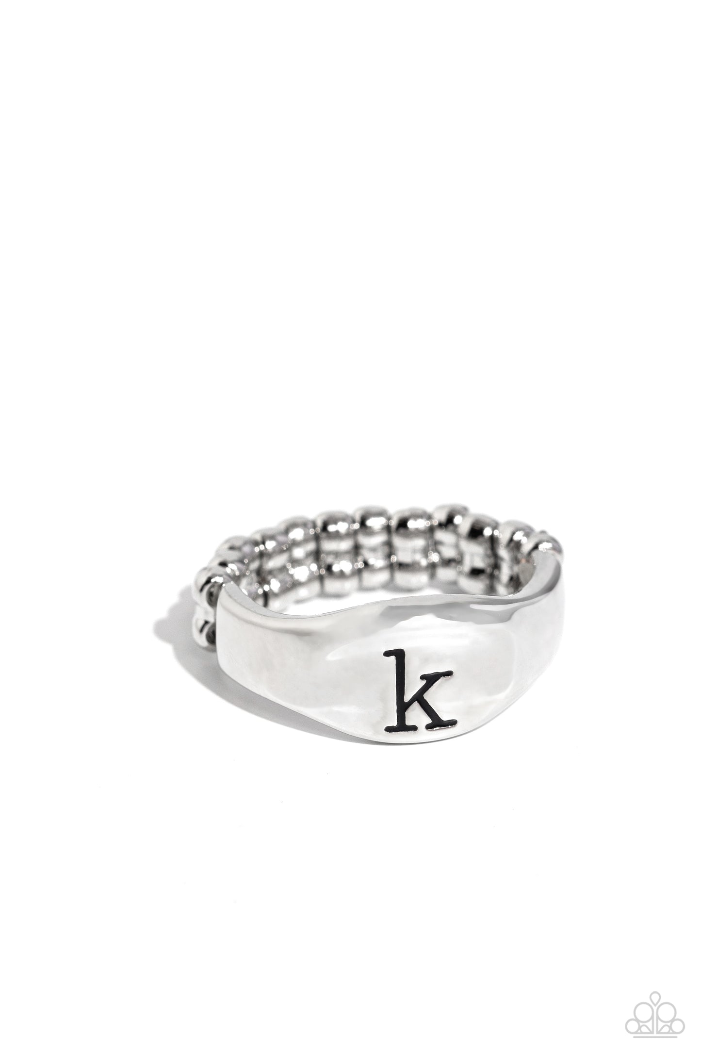 Monogram Memento Paparazzi Accessories Ring - Silver - K