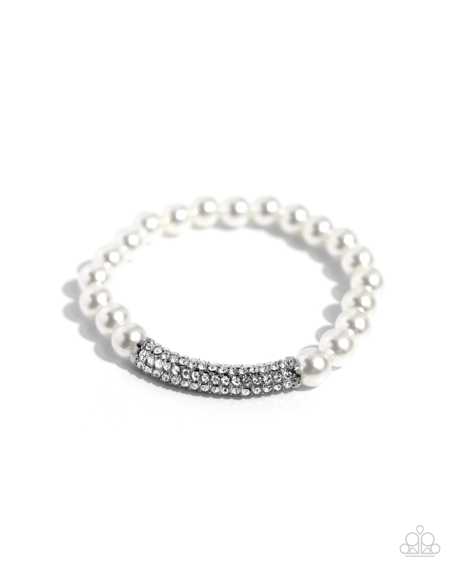 Elegance Embodied Paparazzi Accessories Bracelet - White