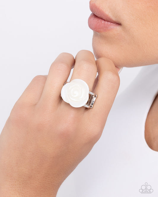 Top-SHELL Shine Paparazzi Accessories Ring - White
