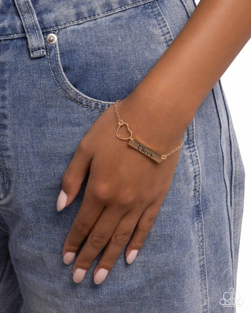 Cheer Craze Paparazzi Accessories Bracelet - Gold