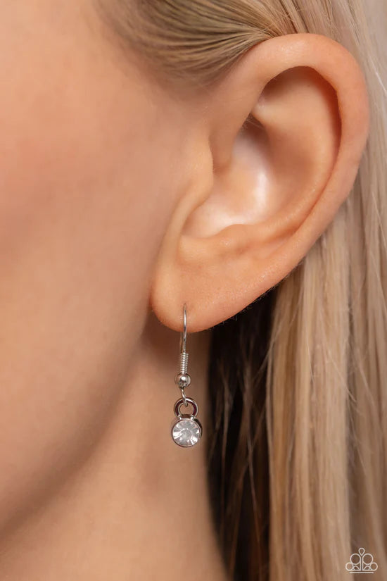 K - Letter of the Law Paparazzi Accessories Necklaces with Earrings Silver