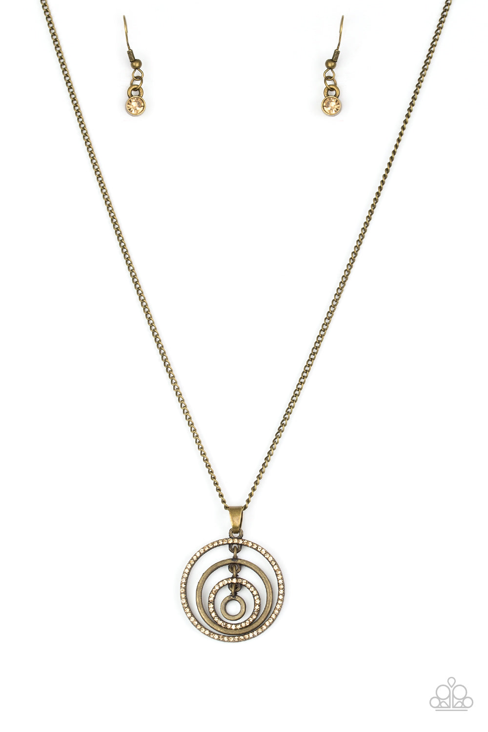 Upper East Side Paparazzi Accessories Necklace with Earring - Brass