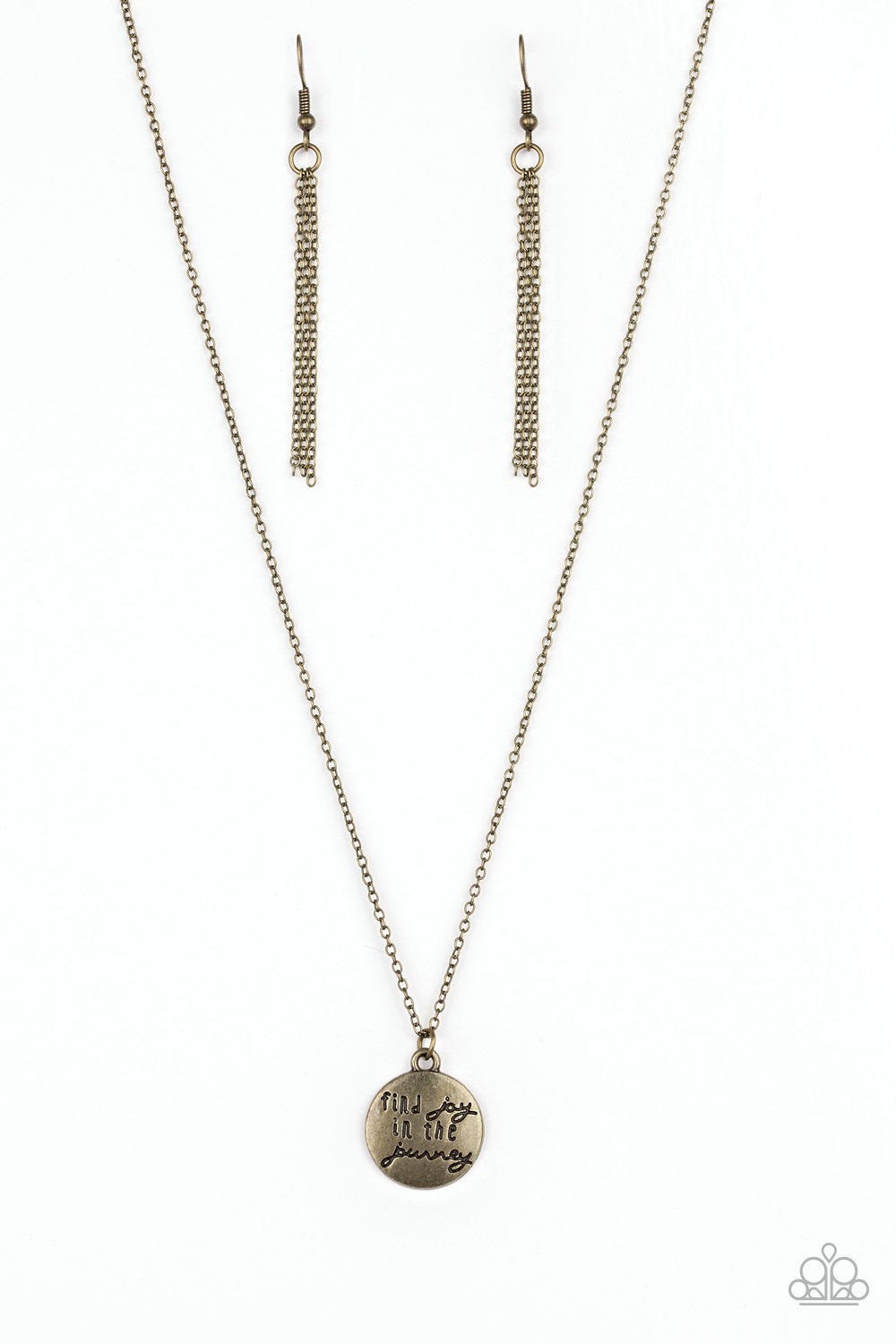 Find Joy Paparazzi Accessories Necklace with Earrings Brass