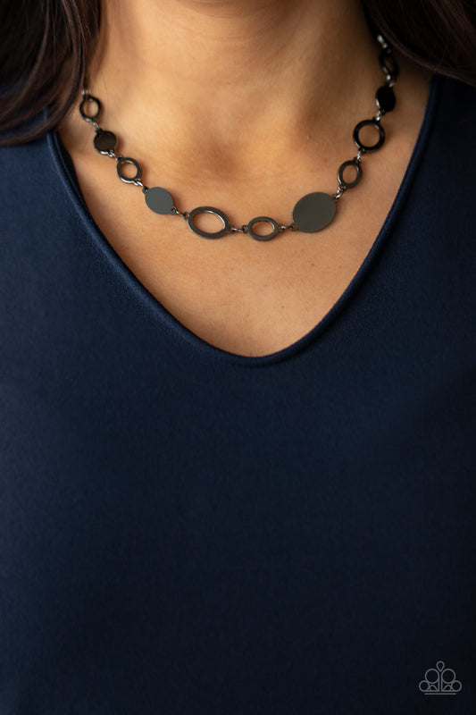 Working OVAL-time Paparazzi Accessories Necklace with Earrings
