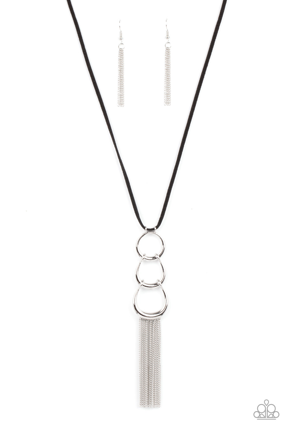Industrial Conquest Paparazzi Accessories Necklace with Earrings Black