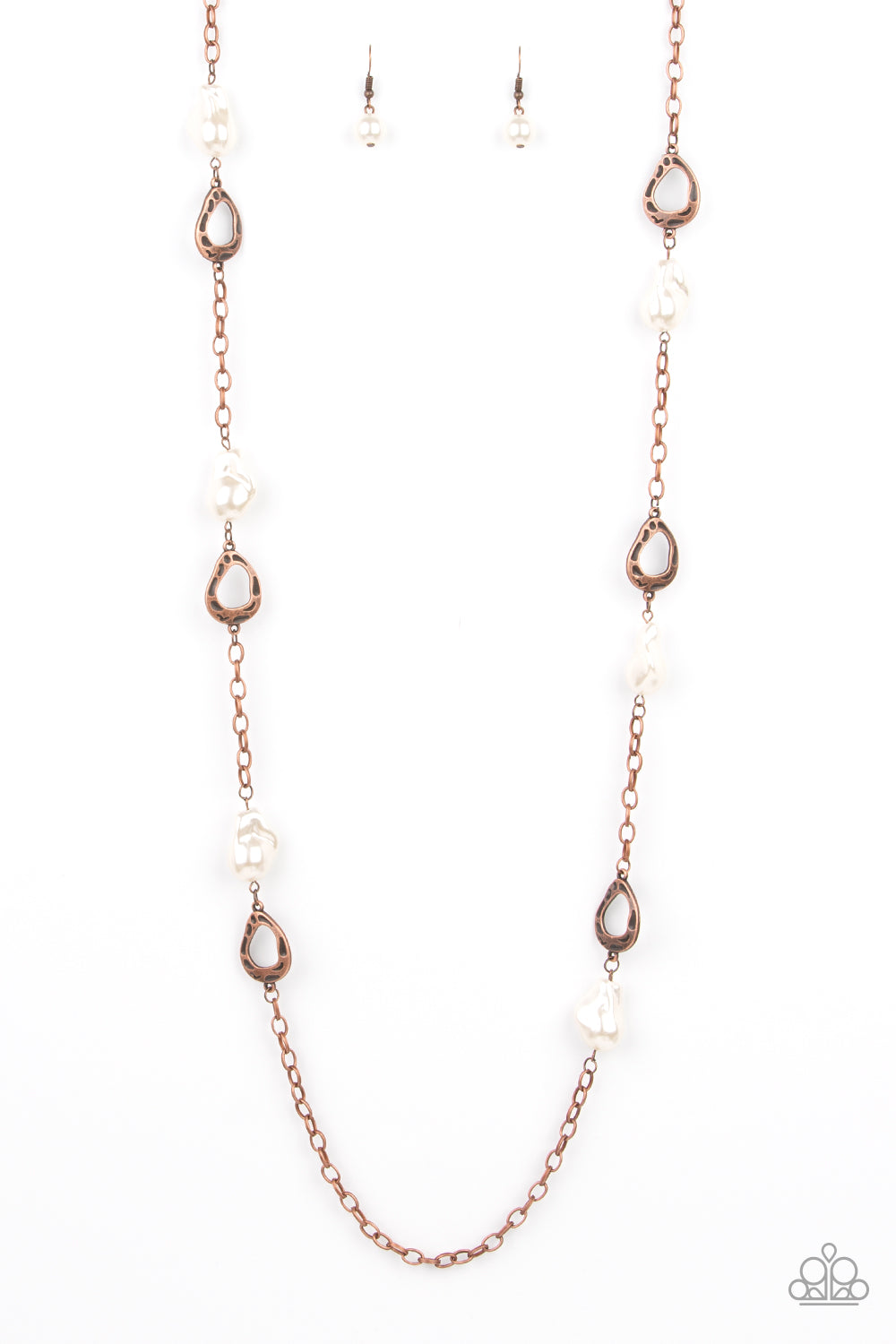 Rustic Refinery Paparazzi Accessories Necklace with Earrings Copper