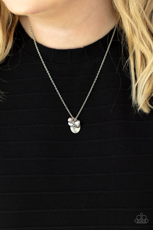 Super Mom Paparazzi Accessories Necklace with Earrings - Pink