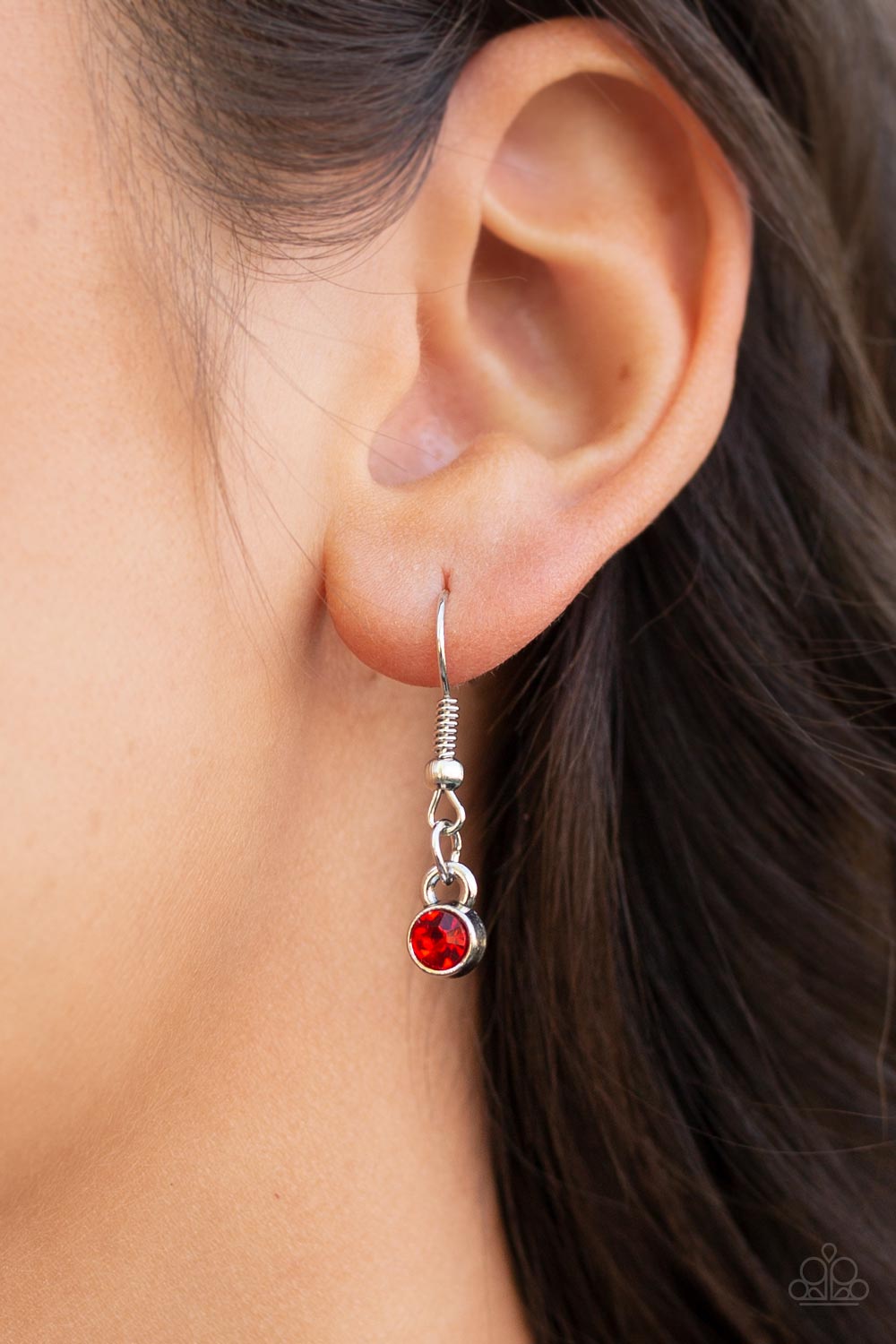 Star-Spangled Sass Paparazzi Accessories Necklace with Earrings Red