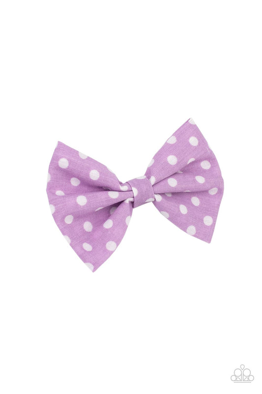 Polka Dot Delight Paparazzi Accessories Hair Clip - Purple