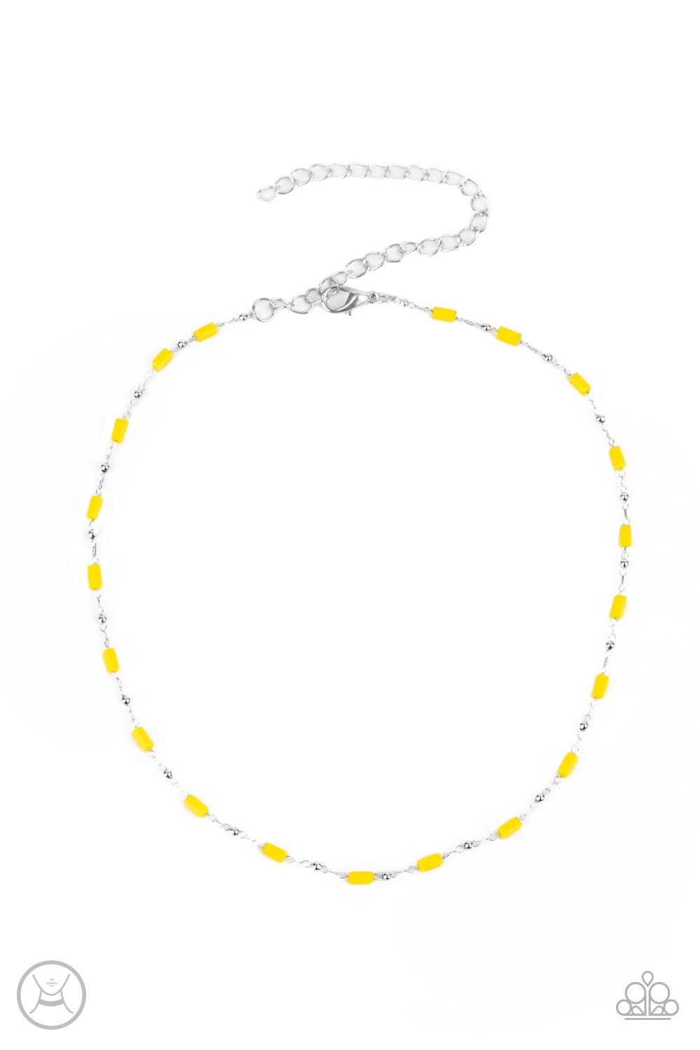 Urban Expo Paparazzi Accessories Choker Necklace with Earrings -- Yellow