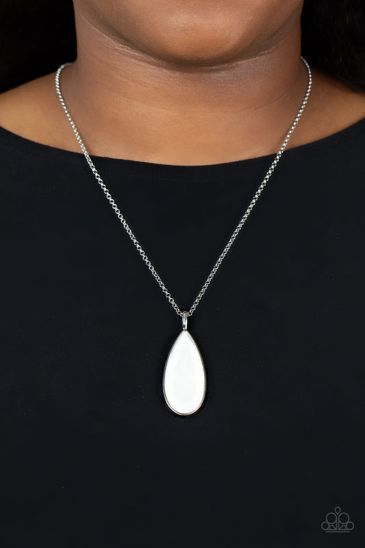 Yacht Ready Paparazzi Accessories Necklace with Earrings White