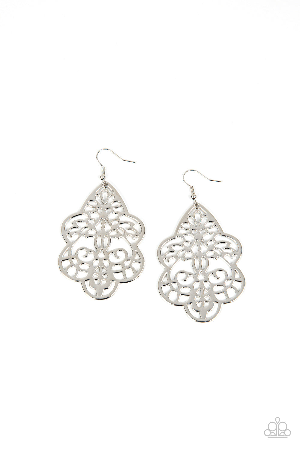Festive Foliage Paparazzi Accessories Earrings -Silver
