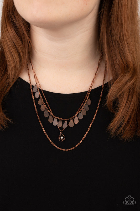 Prairie Dream Paparazzi Accessories Necklace with Earrings Copper