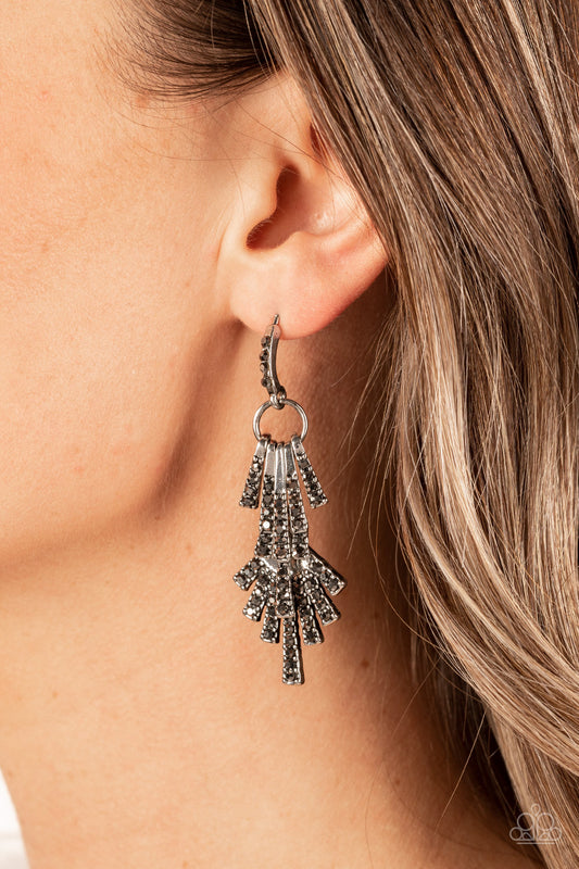 Fan of Glam Paparazzi Accessories Earrings Silver