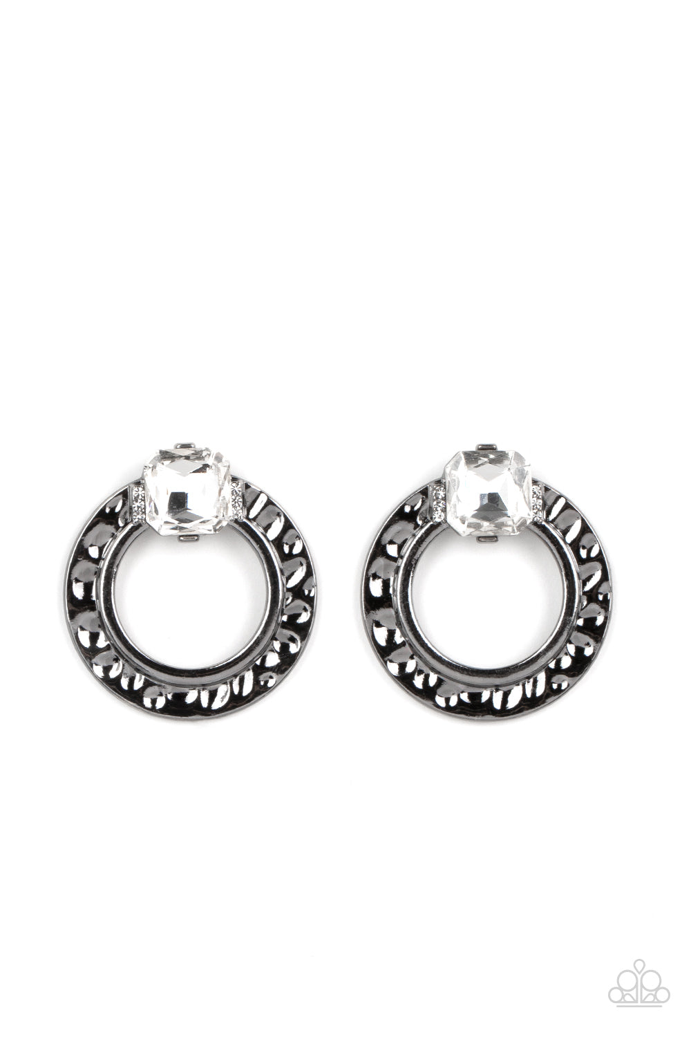Smoldering Scintillation Paparazzi Accessories Earrings Black