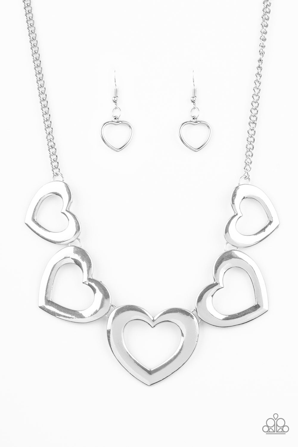 Hearty Hearts Paparazzi Accessories Necklace with Earrings