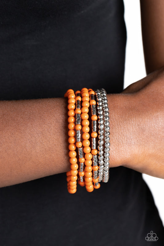 Mythical Magic Paparazzi Accessories Bracelets Orange