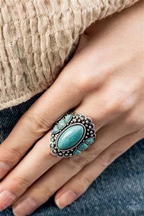 Rustic Road Paparazzi Accessories Ring -Blue