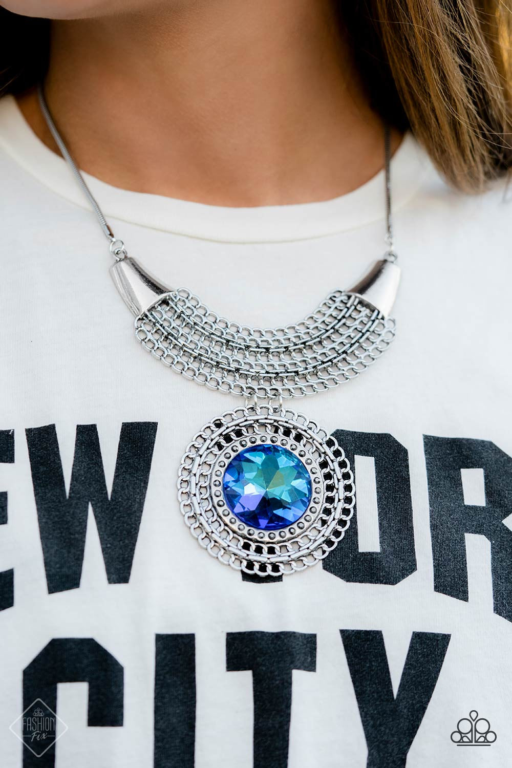 Excalibur Extravagance Paparazzi Accessories Necklace with Earrings